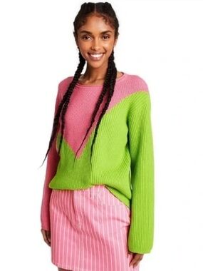 Victor Glemaud for Target Pink and Green Sweater Size S